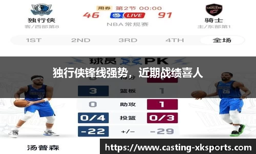 独行侠锋线强势，近期战绩喜人